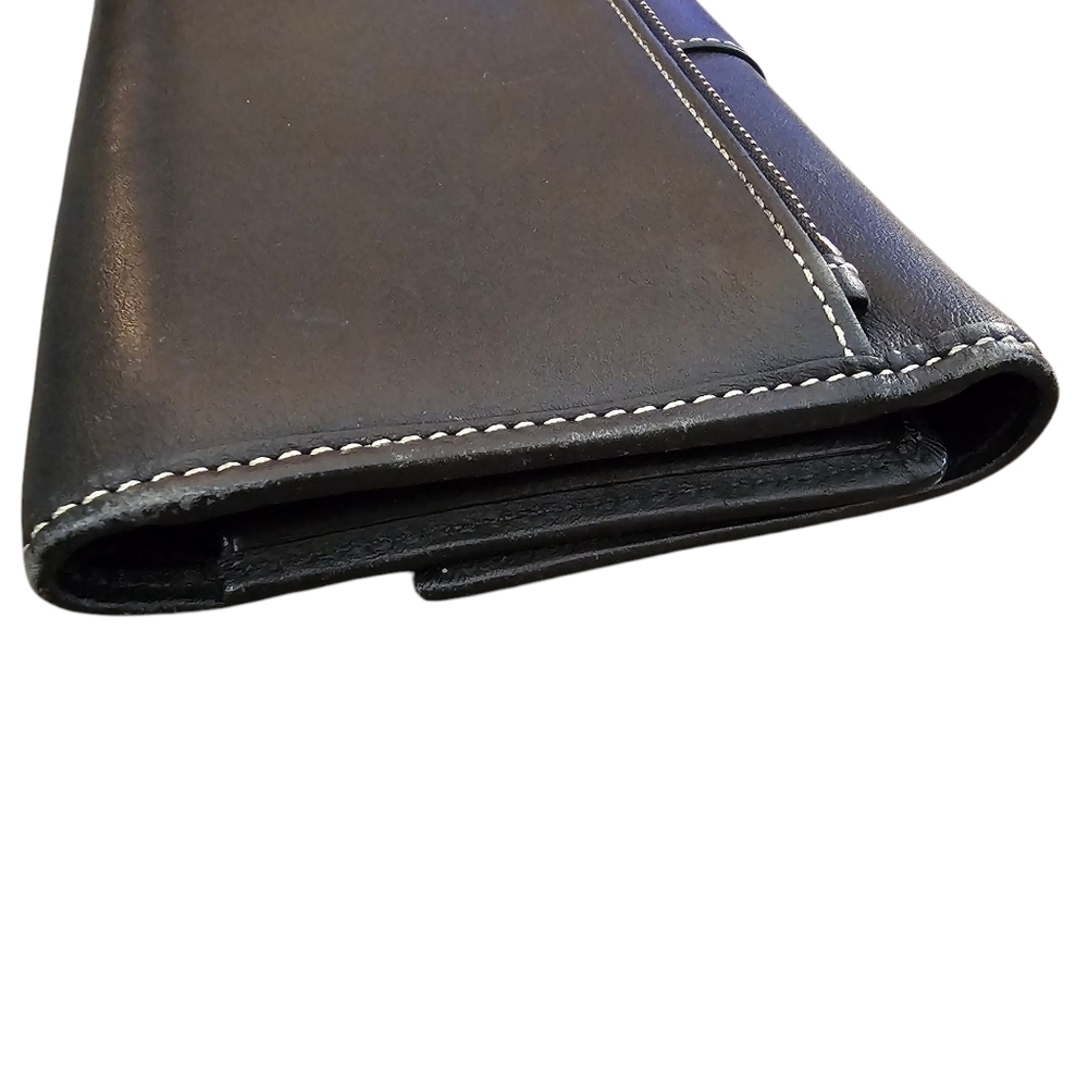 Coach Hamilton Black Leather Tri Fold Wallet - Picture 3 of 12